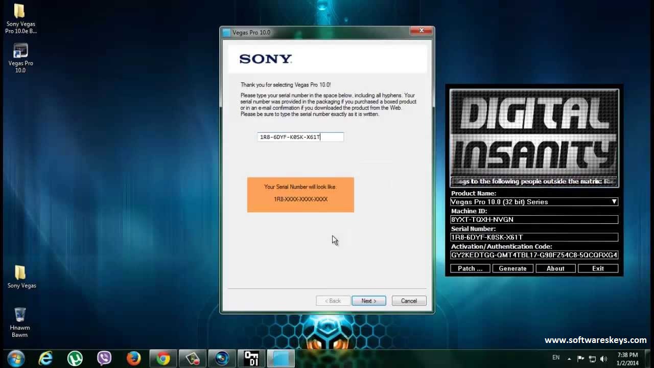 Sony Vegas Pro 8.0 B Keygen